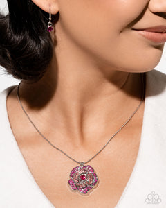 Blossoming Belle - Pink Necklace - Paparazzi Accessories
