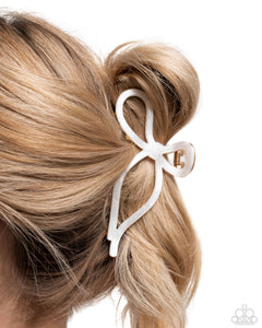 Coquette Clip - White Hair Clip - Paparazzi Accessories