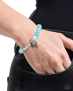 Devout Debut - Blue Bracelet - Paparazzi Accessories