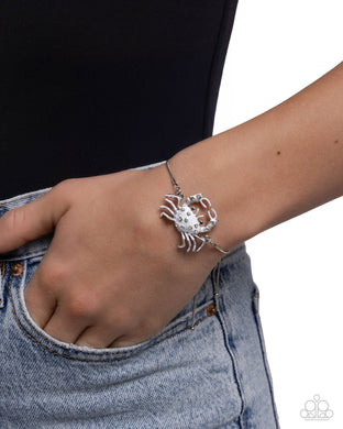 CRAB Walk - White Bracelet - Paparazzi Accessories
