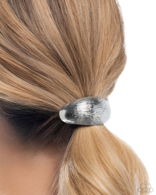 Iconic Indentation - Silver Hair Clip - Paparazzi Accessories