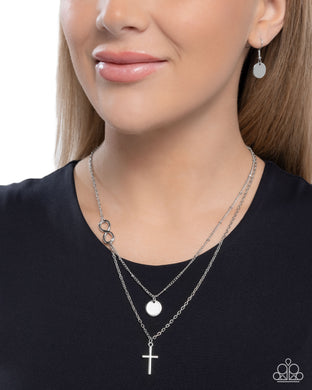 Eternal Embrace - Silver Necklace - Paparazzi Accessories