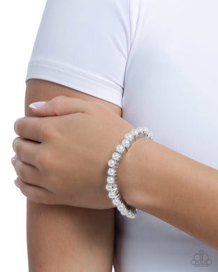Principal Pearls - White Bracelet - Paparazzi Accessories