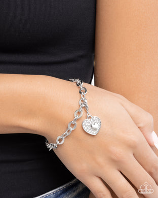 Memorable Matriarch - White Bracelet Charm - Paparazzi Accessories