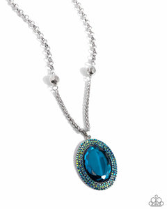 Manufactured Majesty - Blue Necklace - Paparazzi Accessories