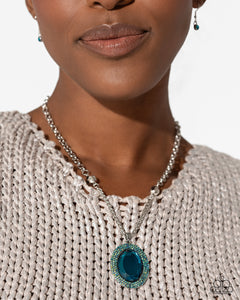 Manufactured Majesty - Blue Necklace - Paparazzi Accessories