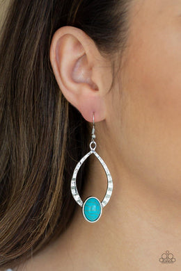 Pony Up - Blue Earrings - Paparazzi Accessories - Sassysblingandthings