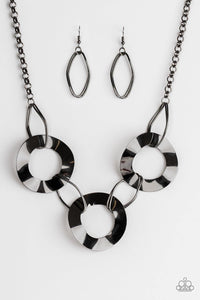 Modern Mechanics - Black Necklace - Paparazzi Accessories - Sassysblingandthings