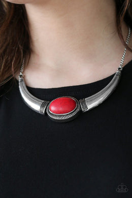 cause-a-steer-red-necklace-paparazzi-accessories