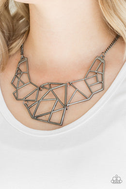 World Shattering - Black Necklace - Paparazzi Accessories