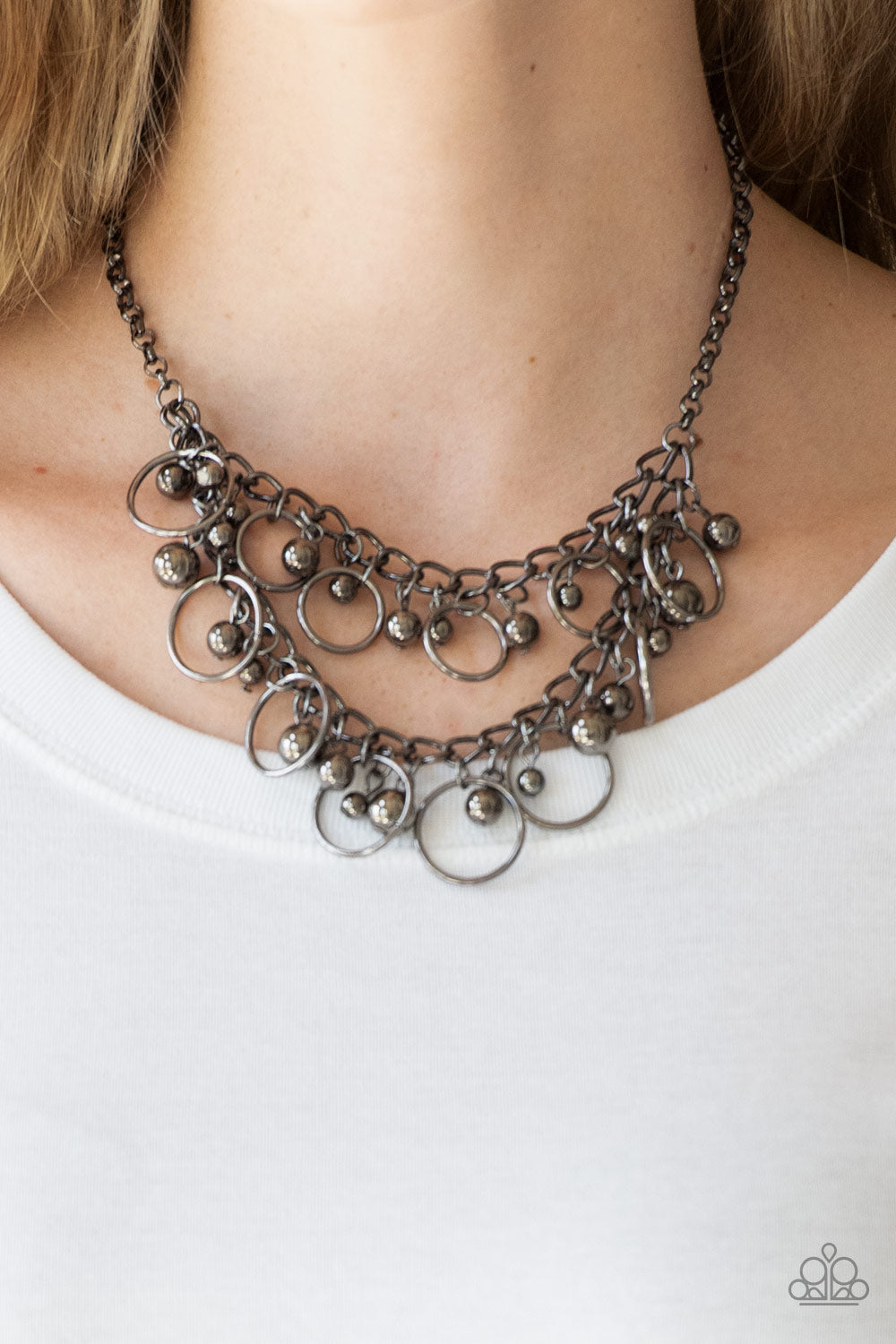 Warning Bells - Black Necklace - Paparazzi Accessories