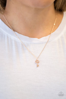 Very Low Key - Gold Necklace - Paparazzi Accessories