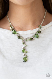 Crystal charm deals green necklace paparazzi