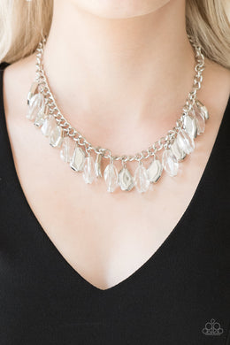 Fringe Fabulous - White Necklace - Paparazzi Accessories