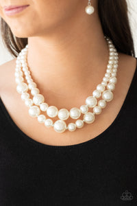 The More The Modest - White Necklace - Paparazzi Accessories