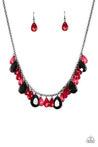 Hurricane Season - Red Necklace - Paparazzi Accessories - Sassysblingandthings