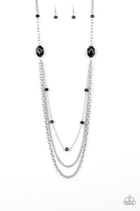 Dare To Dazzle - Black Necklace - Paparazzi Accessories - Sassysblingandthings