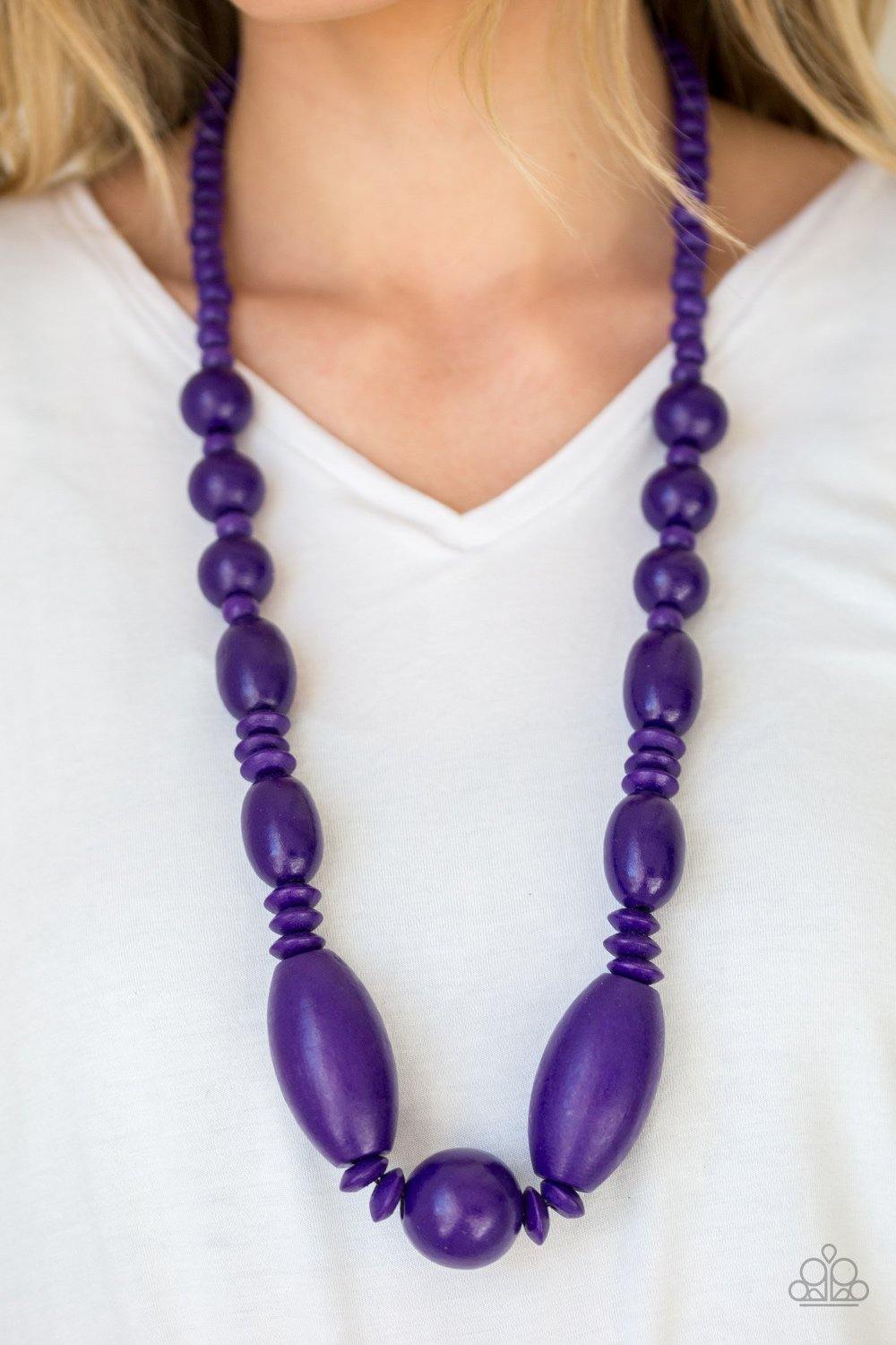 Summer Breezin - Purple Necklace - Paparazzi Accessories - Sassysblingandthings