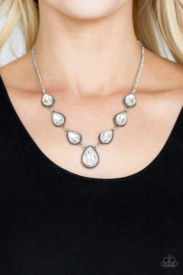 Socialite Social - White Necklace - Paparazzi Accessories - Sassysblingandthings