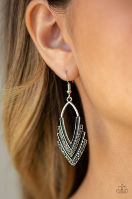 Tour de Force - Silver Earrings - Paparazzi Accessories