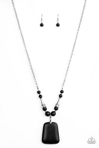 Sandstone Oasis - Black Necklace - Paparazzi Accessories - Sassysblingandthings