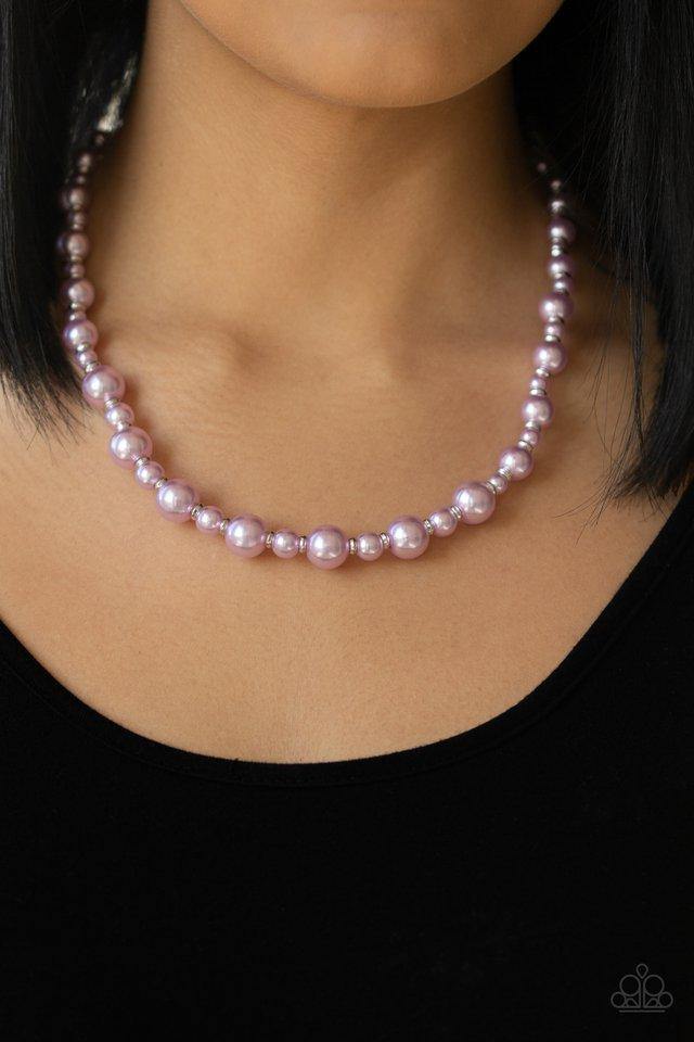 Paparazzi The More The Modest - Pink | Pink necklace, Pink pearl necklace,  Pearl layers