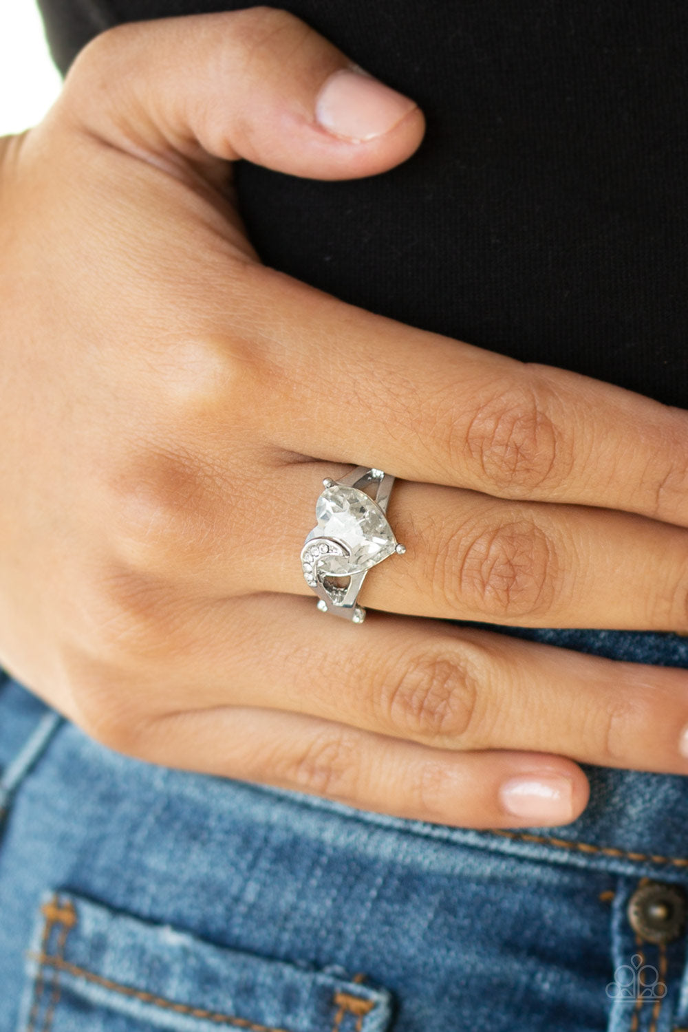 Romantic Reverie - White Ring - Paparazzi Accessories