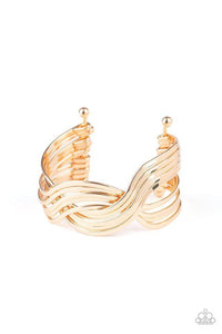 Curvaceous Curves - Gold Bracelet - Paparazzi Accessories - Sassysblingandthings