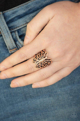 wouldnt-hurt-a-butterfly-copper-ring-paparazzi-accessories