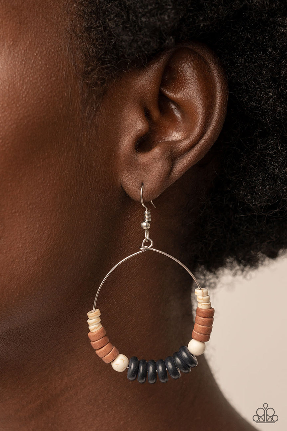 Earthy Esteem - Black Earrings - Paparazzi Accessories