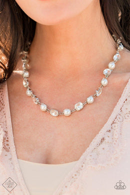 Go-Getter Gleam - White Necklace - Paparazzi Accessories - Sassysblingandthings