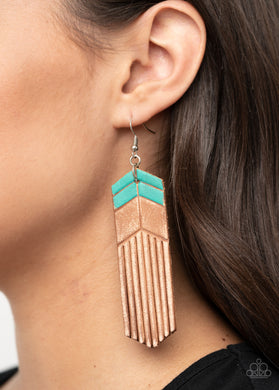 Desert Trails - Blue Earrings - Paparazzi Accessories