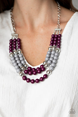 BEAD Your Own Drum - Purple Necklace - Paparazzi Accessories