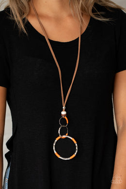 Rural Renovation - Orange Necklace - Paparazzi Accessories