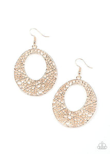 Serenely Shattered - Rose Gold Earrings - Paparazzi Accessories - Sassysblingandthings