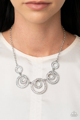 Total Head-Turner - White Necklace - Paparazzi Accessories