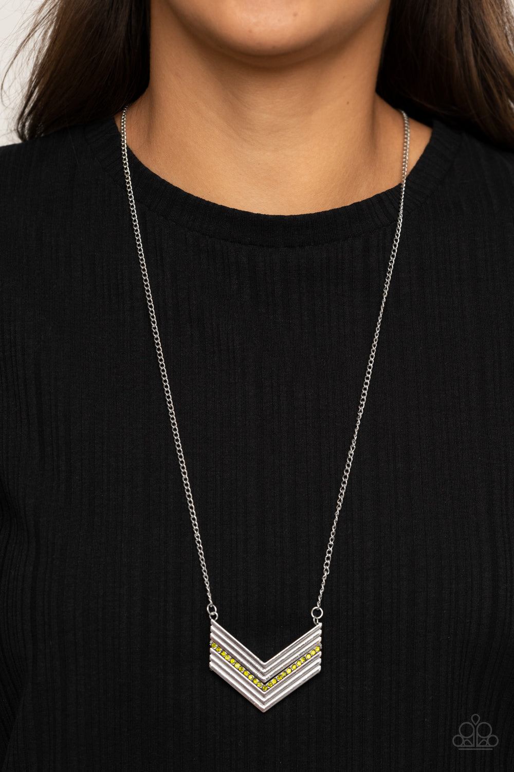 Armed and FABULOUS - Green Necklace - Paparazzi Accessories