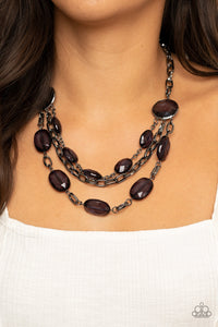 I Need a GLOW-cation - Black Necklace - Paparazzi Accessories