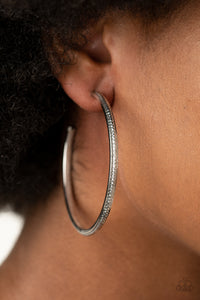 Sultry Shimmer - Silver Earrings - Paparazzi Accessories