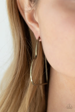 I HEART a Rumor - Brass Earrings - Paparazzi Accessories