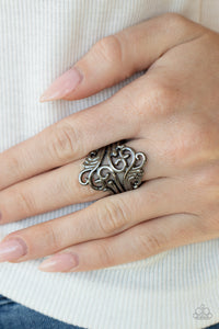 Voluptuous Vines - Black Ring - Paparazzi Accessories