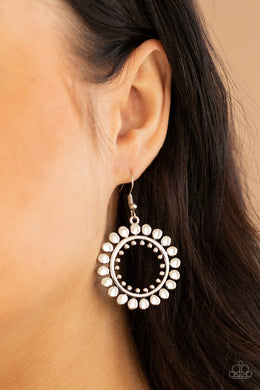 Radiating Radiance - Silver Earrings - Paparazzi Accessories