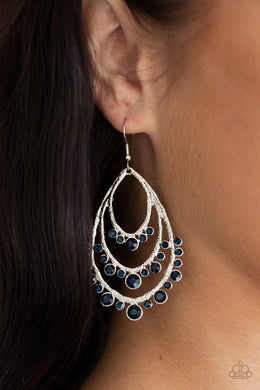 Break Out In TIERS - Blue Earrings - Paparazzi Accessories