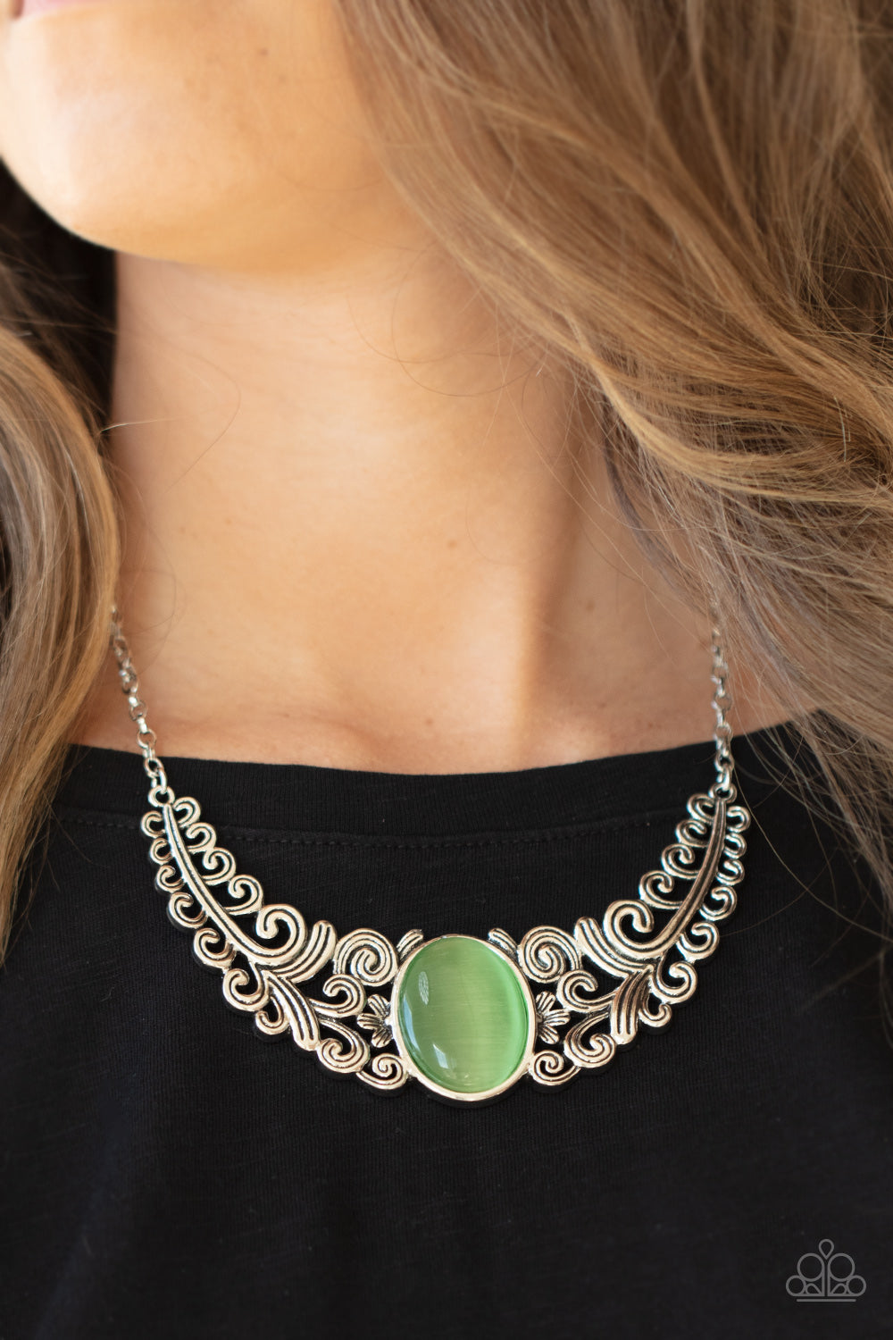 Celestial Eden - Green Necklace - Paparazzi Accessories