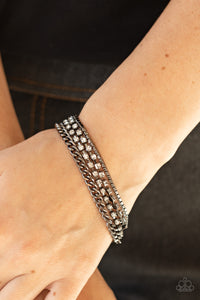 Brilliantly Beaming - Black Bracelet - Paparazzi Accessories