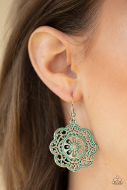 Western Mandalas - Blue Earrings - Paparazzi Accessories