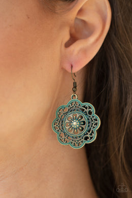 Western Mandalas - Brass Earrings - Paparazzi Accessories