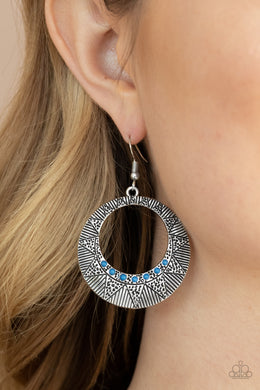 Adobe Dusk - Blue Earrings - Paparazzi Accessories