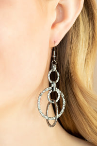 Industrial Artifact - Black Earrings - Paparazzi Accessories