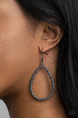 Standout Sparkle - Black Earrings - Paparazzi Accessories